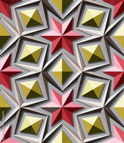 Abstract 3D seamless pattern