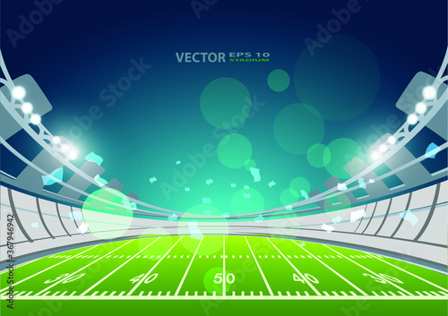 American football arena field. vector design. eps 10