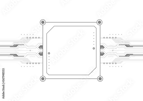 Artificial intelligent computer template design, digital technology abstract background