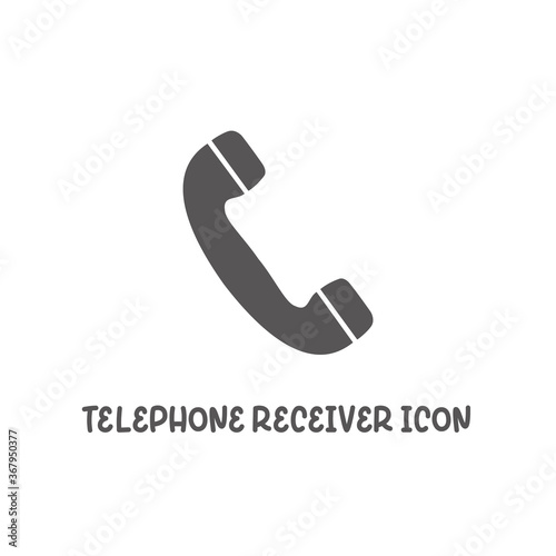 Telephone receiver icon simple flat style vector illustration.