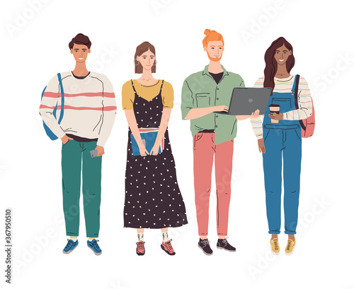 College Student Character Illustration
