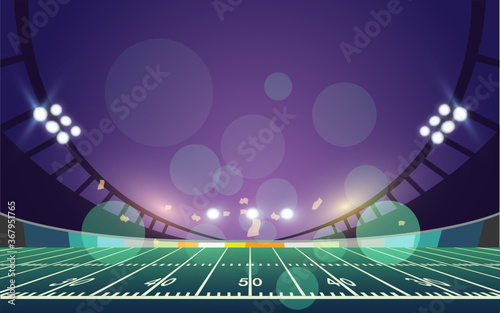 American football arena field. vector design.