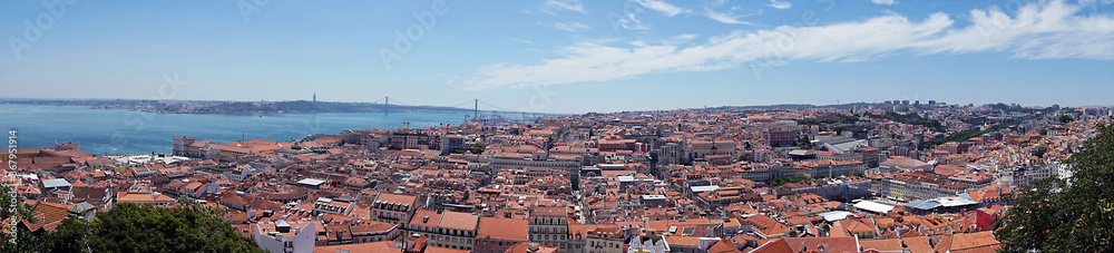 Portugal, Lisbon, panoramic views of the city from the castle of San Giorgio