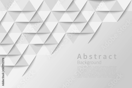 Triangle Geometric Background. 3D paper concept. Vector Design.