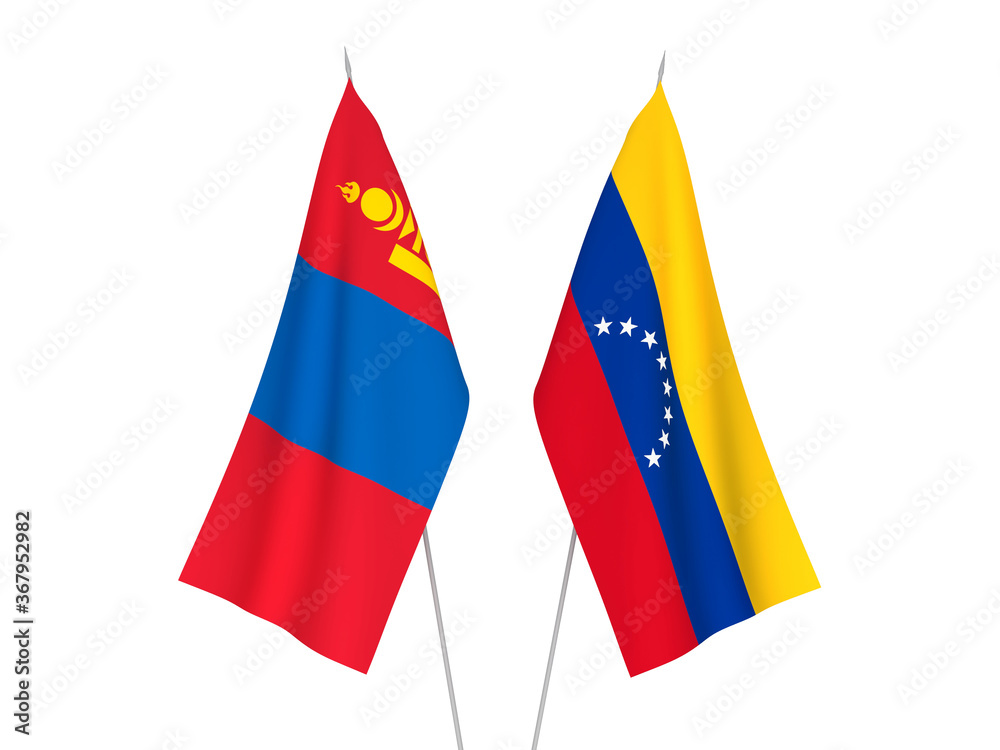 Mongolia and Venezuela flags
