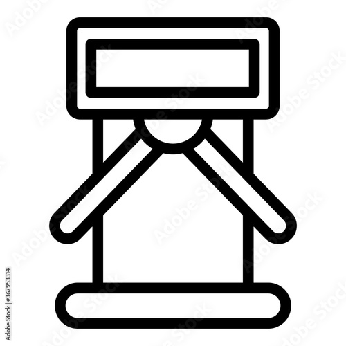 Control turnstile icon. Outline control turnstile vector icon for web design isolated on white background
