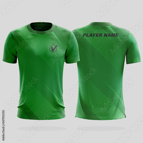 Specification Soccer Sport mockup , Esports Gaming T Shirt Jersey template