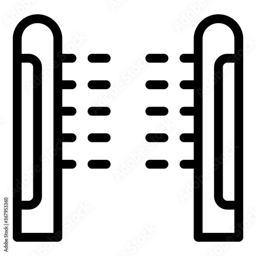 Laser turnstile icon. Outline laser turnstile vector icon for web design isolated on white background
