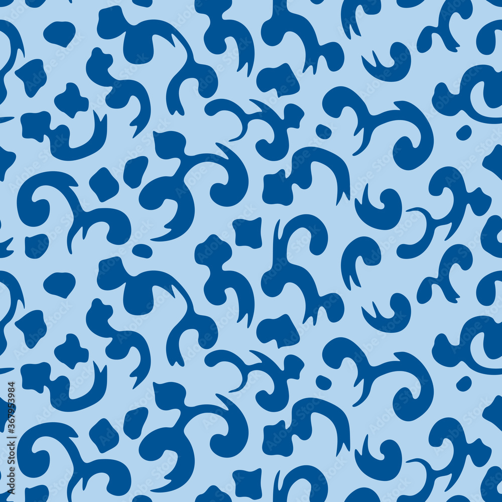 Japanese Curve Motif Vector Seamless Pattern Japanese Curve Motif Vector Seamless Pattern