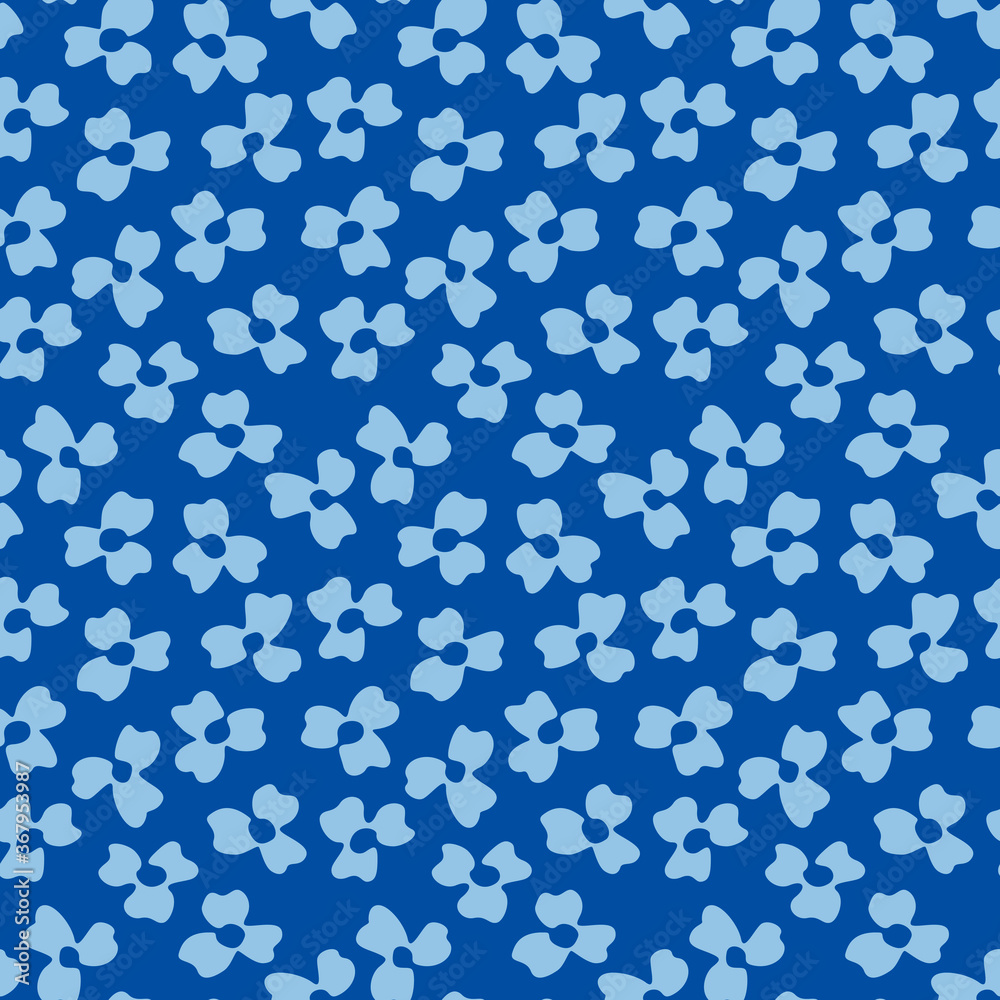 Japanese Cute Petal Vector Seamless Pattern