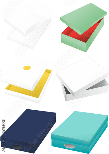 scatole colorate carta cartone