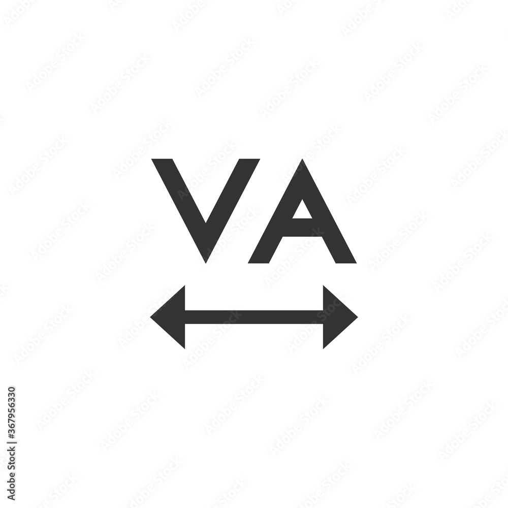 Letter spacing icon. Display option symbol modern, simple, vector, icon for website design, mobile app, ui. Vector Illustration Letter spacing icon. Display option symbol modern, simple, vector, icon for website design, mobile app, ui. Vector Illustration