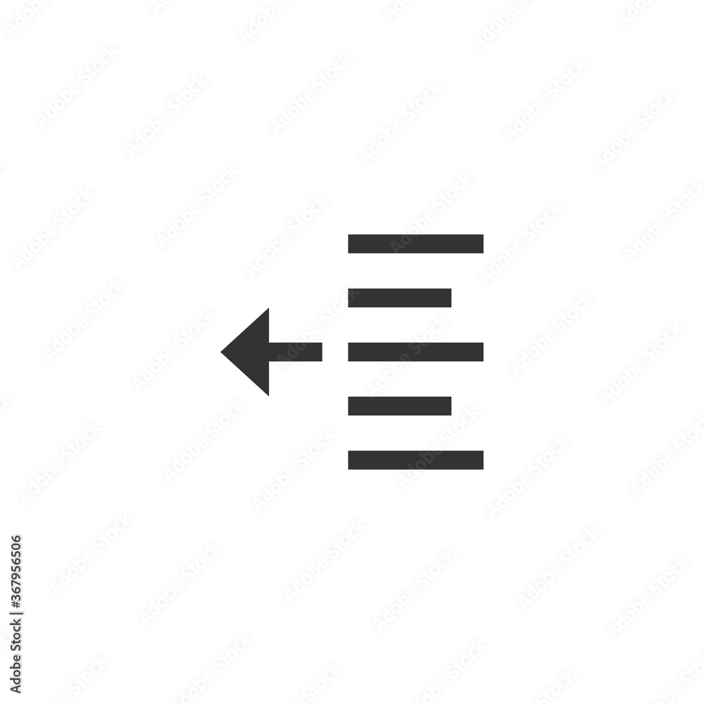 Margin right decrease icon. Alignment symbol modern, simple, vector, icon for website design, mobile app, ui. Vector Illustration Margin right decrease icon. Alignment symbol modern, simple, vector, icon for website design, mobile app, ui. Vector Illustration