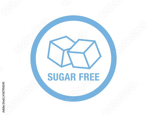 Sugar free icon. Simple sugar free sign icon.   No sugar sign. 