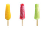 Summer popsicles isolated on a white background.