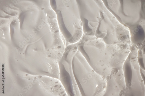 Transparent bubble gel texture close-up