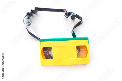 Valokuva video cassette Isolated on white background