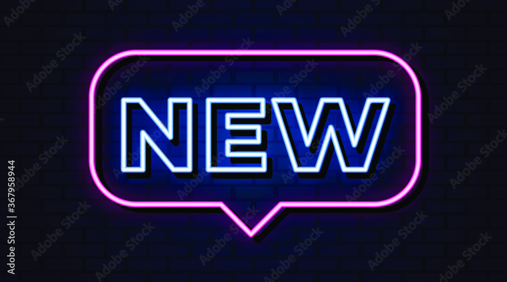 Fototapeta premium New neon sign, neon style