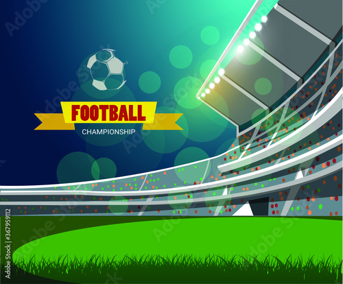 Sports stadium with lights eps 10