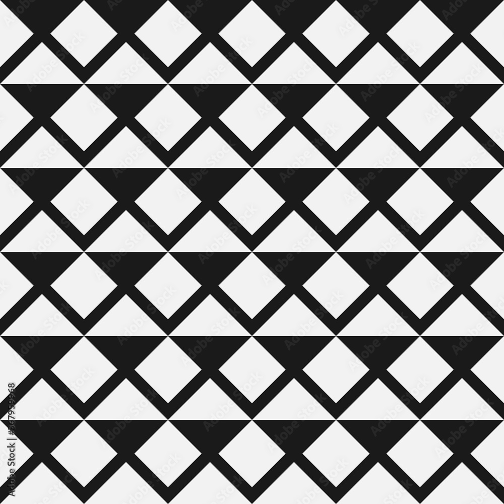 Fototapeta premium Seamless abstract geometric pattern with elements of rhombus