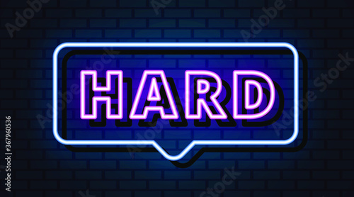 Hard neon sign symbol