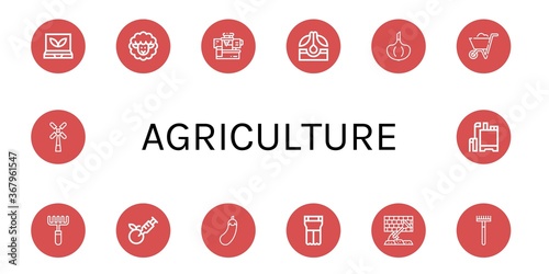 Set of agriculture icons