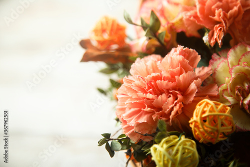 Bright autumn bouquet on a white background