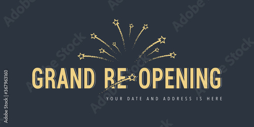 Grand opening or re opening vector background.