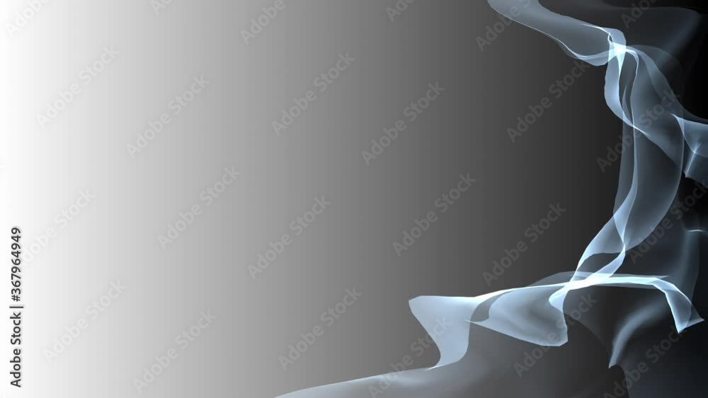 Seamless loop back and white futuristic background with copy space for your text. Abstract translucent swirly rotating spinning looping animation. Business presentation title or trailer backdrop.