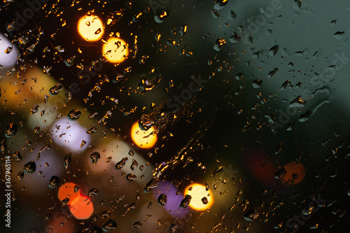 abstract blur raindrops