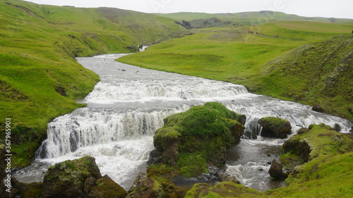 waterfall in the mountains