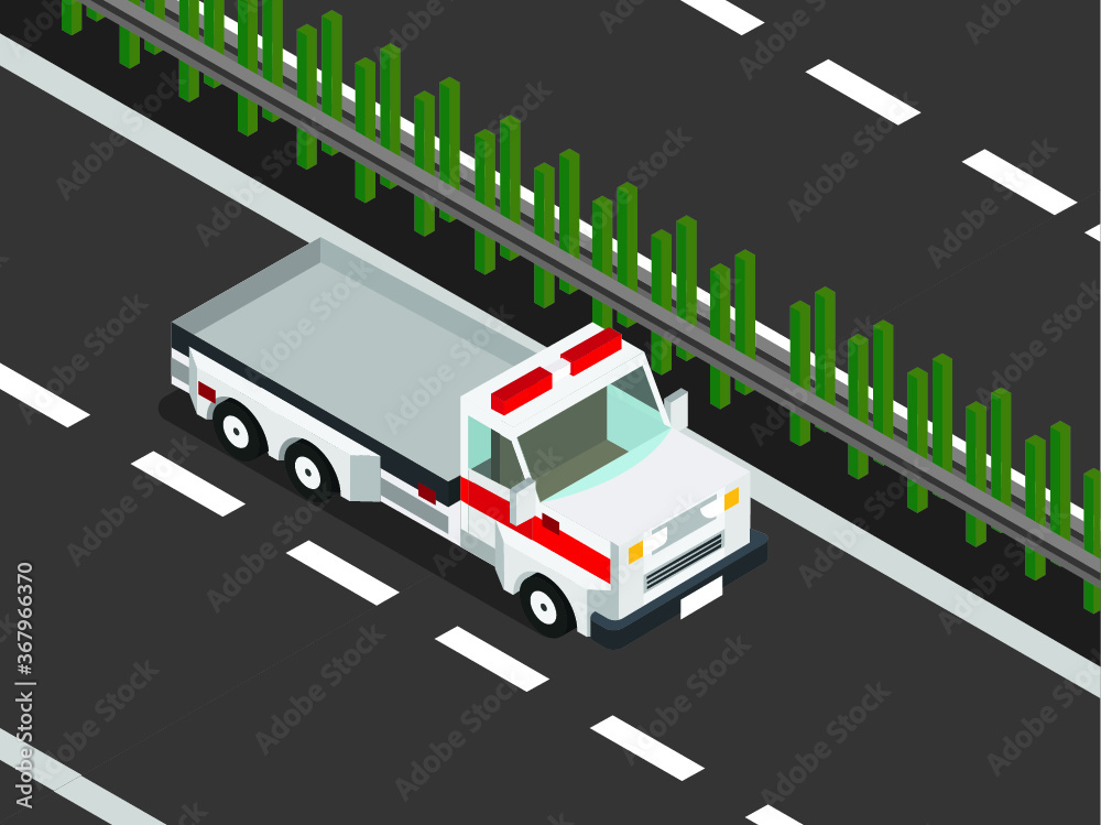 Transport truck in the highway Transport truck in the highway