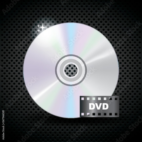 compact disk with film strip icon