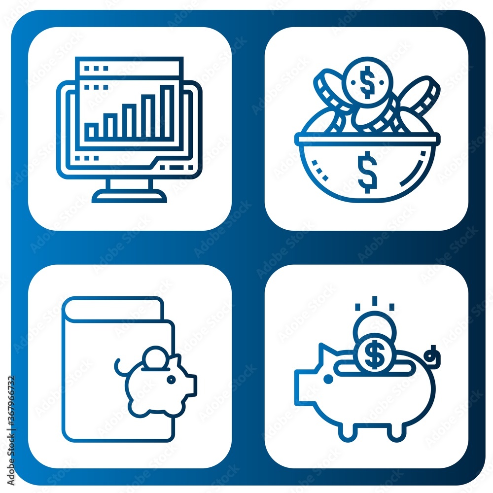 Obraz na plátně stock icon set