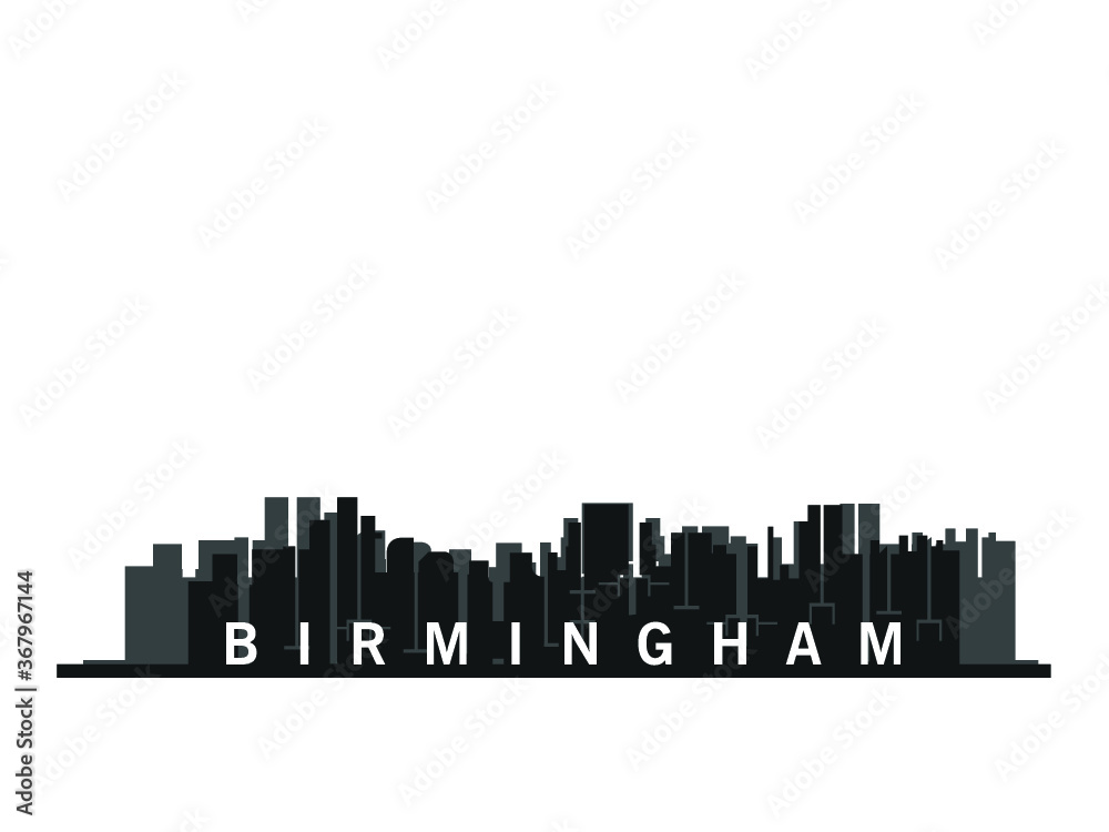 Birmingham England, United Kingdom city silhouette 