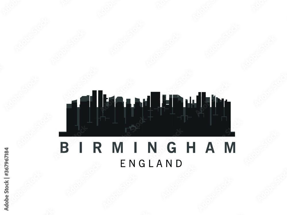 Birmingham England, United Kingdom city silhouette 