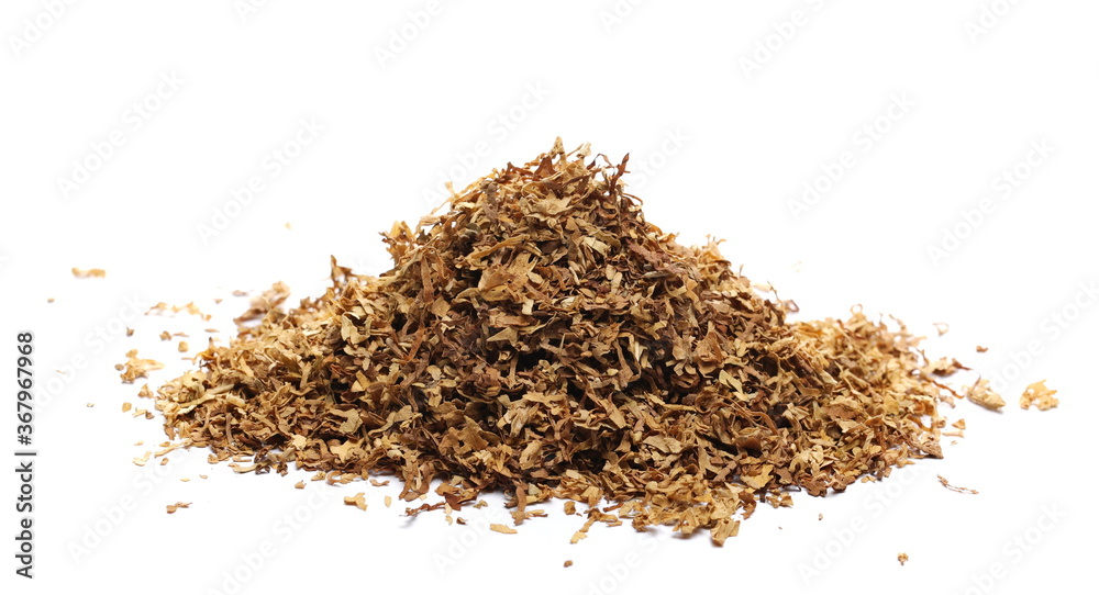 Tobacco pile isolated on white background Tobacco pile isolated on white background