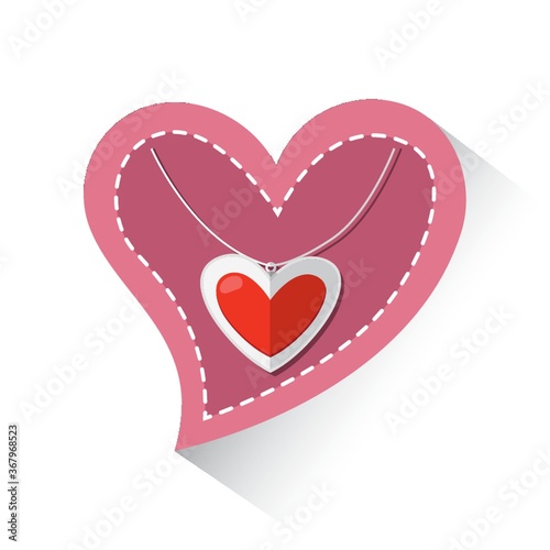 valentine chain and locket
