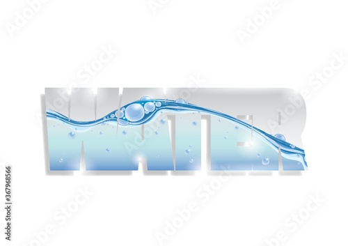 double exposure of water and flowing water