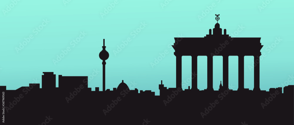 Berlin,Germany city silhouette