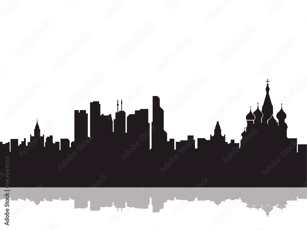 Moscow,Russia city skyline vector silhouette 