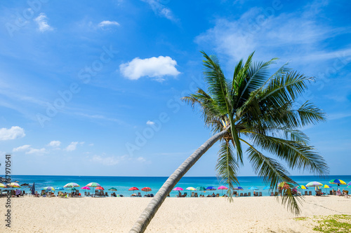 Summer holiday to beautiful beach in South of Thailand  Phuket island  summer outdoor day light