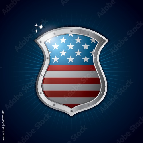 usa flag shield