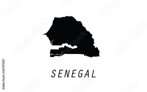 Senegal map vector illustration