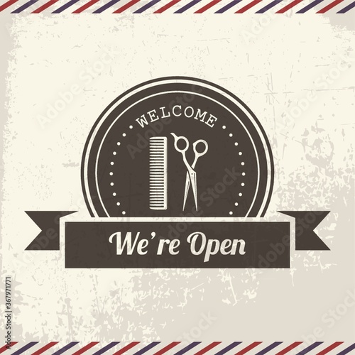 barbershop welcome board