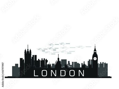London  United kingdom city silhouette