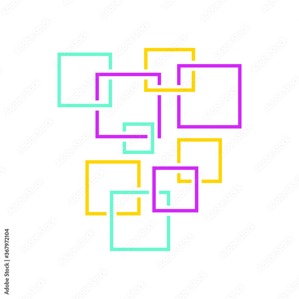 abstract colorful rectangle artistic poster wallpaper illustration vector