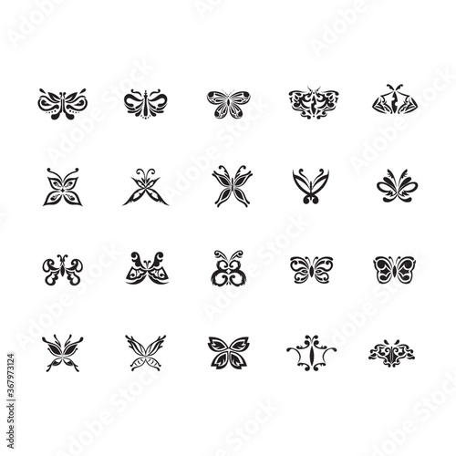 butterfly tattoo set