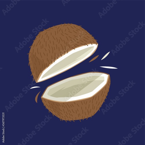sliced coconut