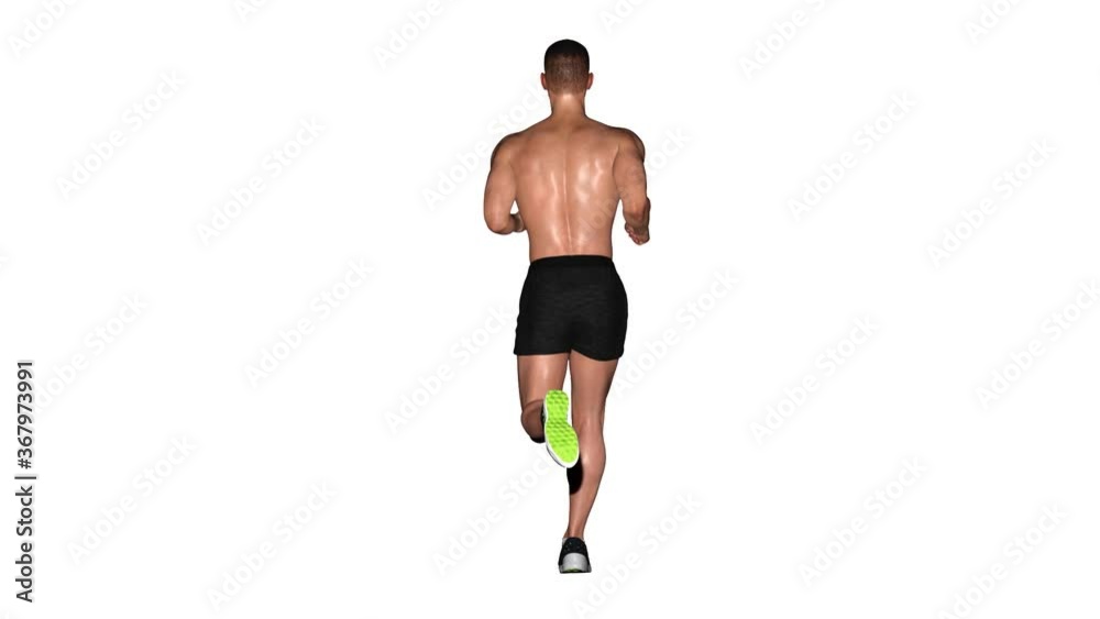 3D Rendering : a running male character with white background
3D Rendering : a running male character with white background